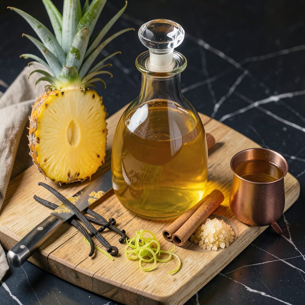 Pineapple Infused Vodka Recipe: Tropical Brightness in Every Sip illustration with key details
