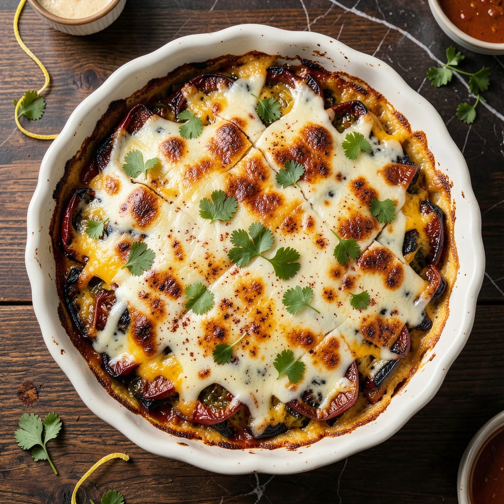 Pioneer Woman Chili Relleno Casserole Recipe: Cheesy Layers With Charred Poblano Depth example with annotations
