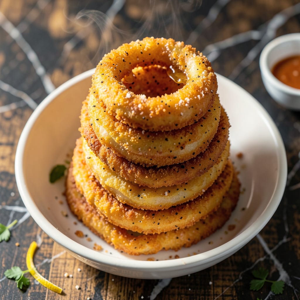 Visual representation of popeyes onion rings recipe