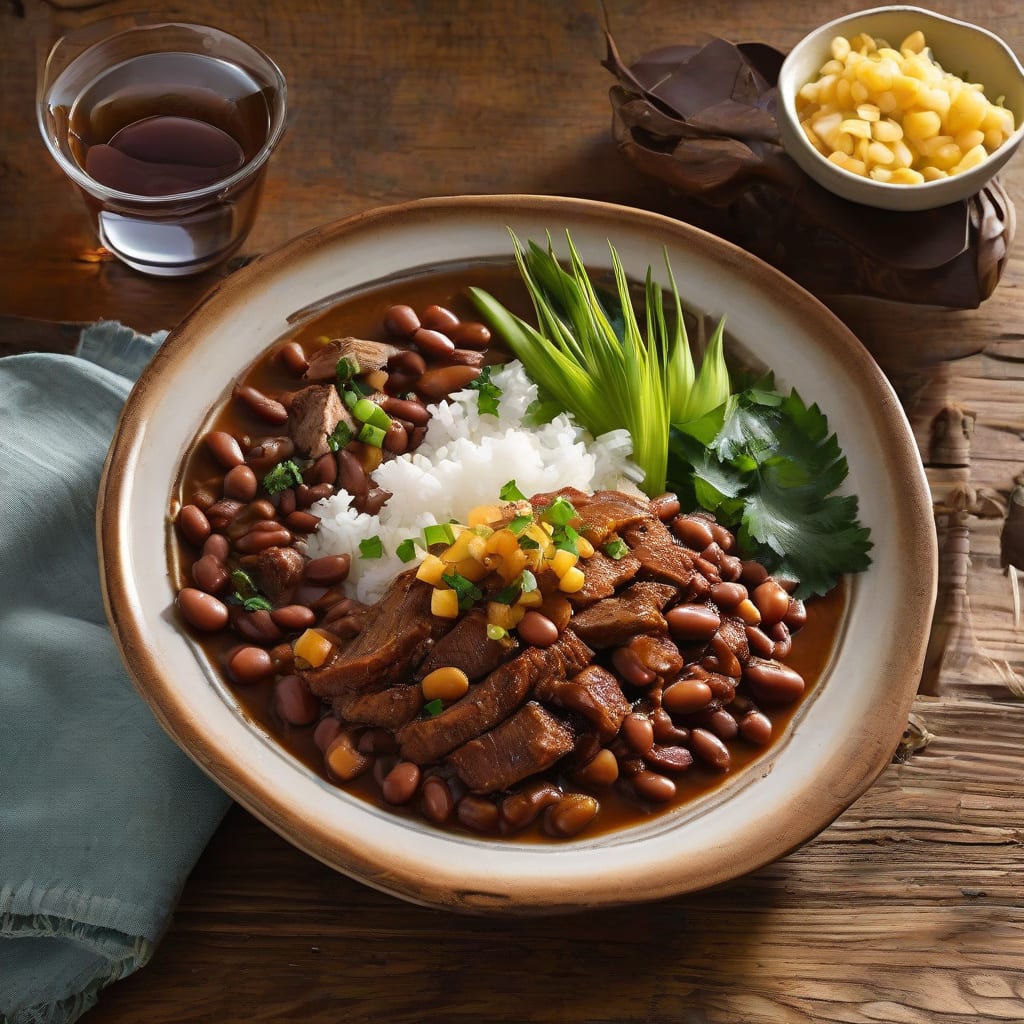 Pork and Beans Recipe Hawaii: Hawaiian Style Comfort Food example with annotations