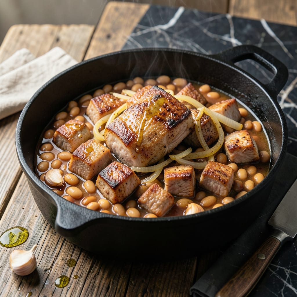 Pork and Pinto Beans Recipe: Slow Cooked Smoky Comfort illustration with key details