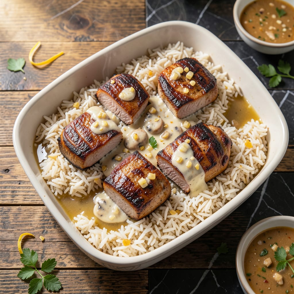 Complete Pork Chop and Rice Casserole Recipe: One Dish Savory Comfort overview image