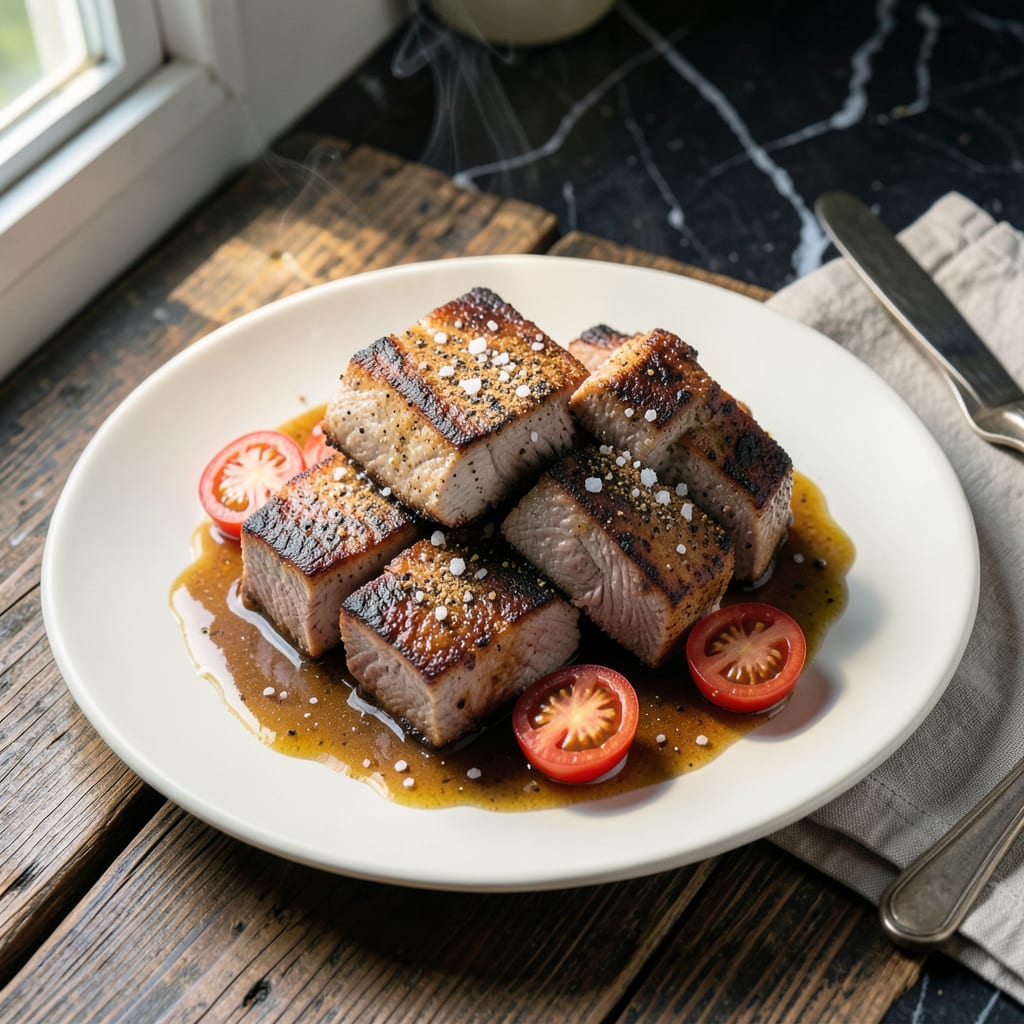 pork loin cube steak recipe illustration with key details