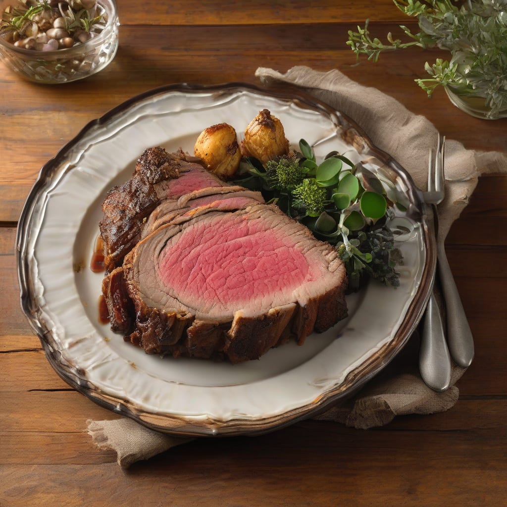 Visual representation of pork prime rib recipe