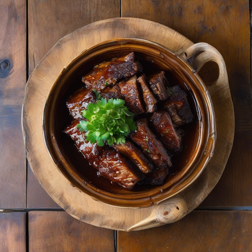 pork shoulder ribs boneless recipe illustration with key details
