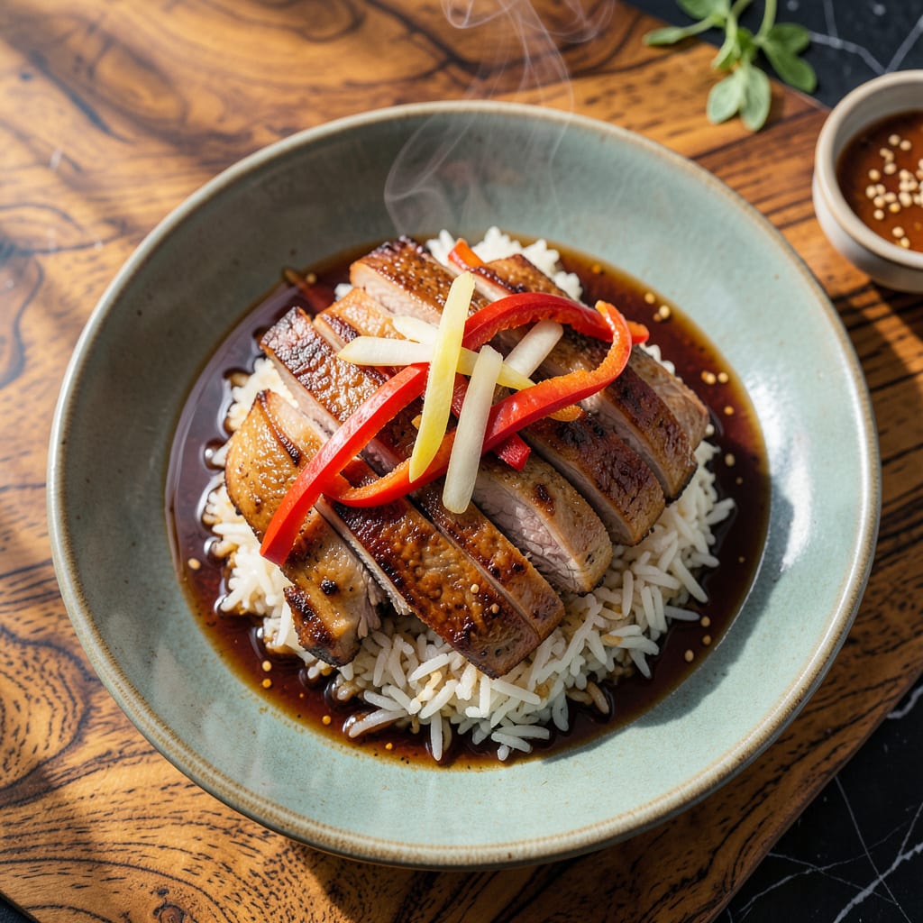 pork stir fry recipe example with annotations