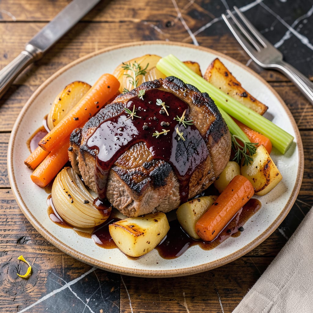 pot roast recipe bottom round example with annotations