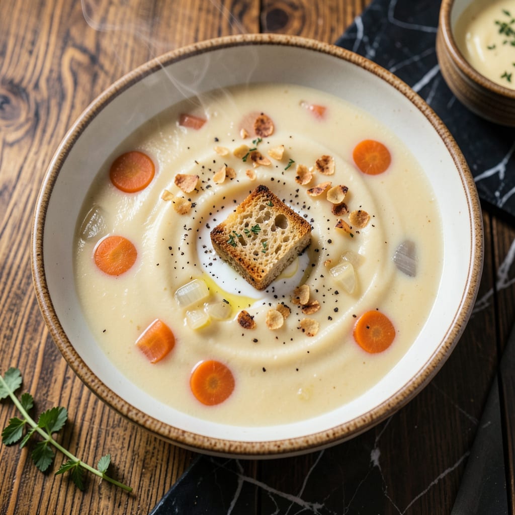 potato soup recipe using instant potatoes illustration with key details