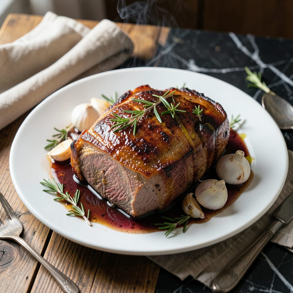 Visual representation of prime rib slow cooker recipe