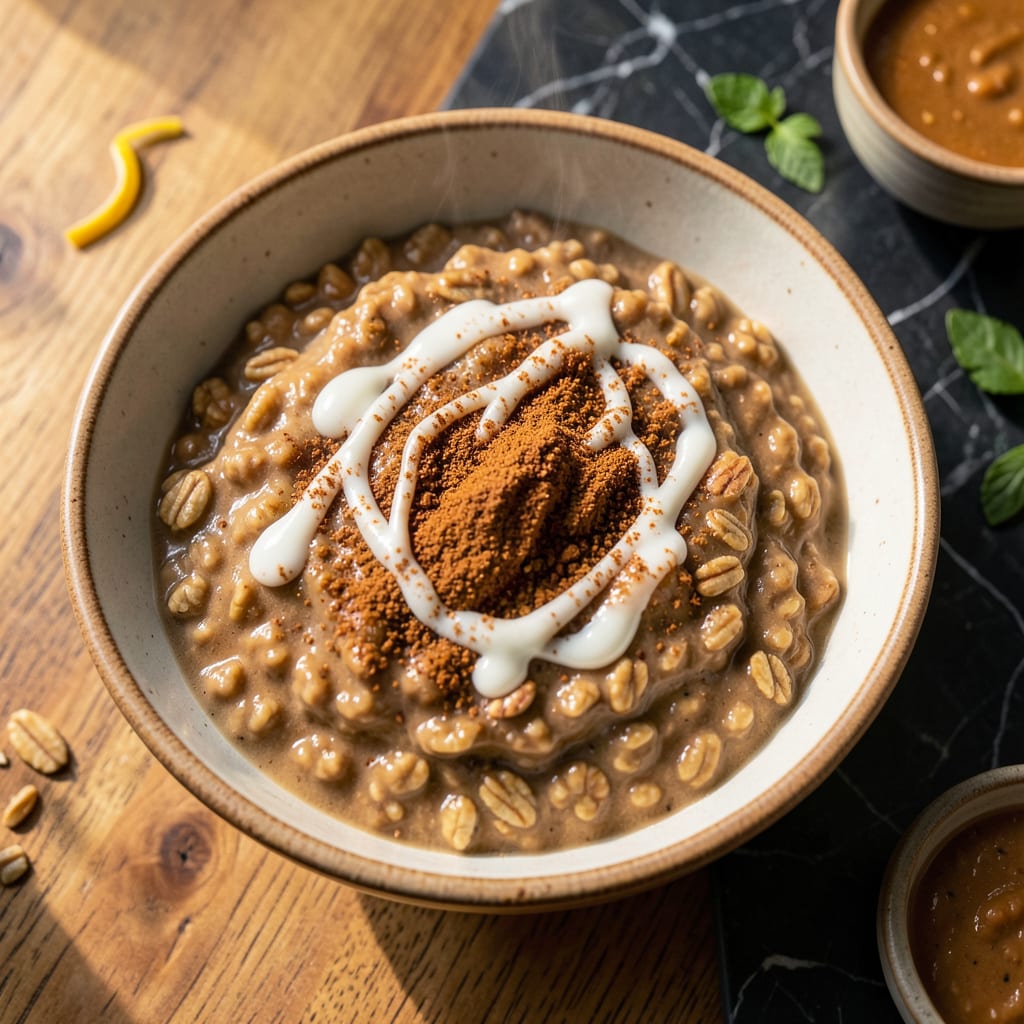 Puerto Rican Oatmeal Recipe: Island Style Breakfast with Cinnamon and Coconut example with annotations