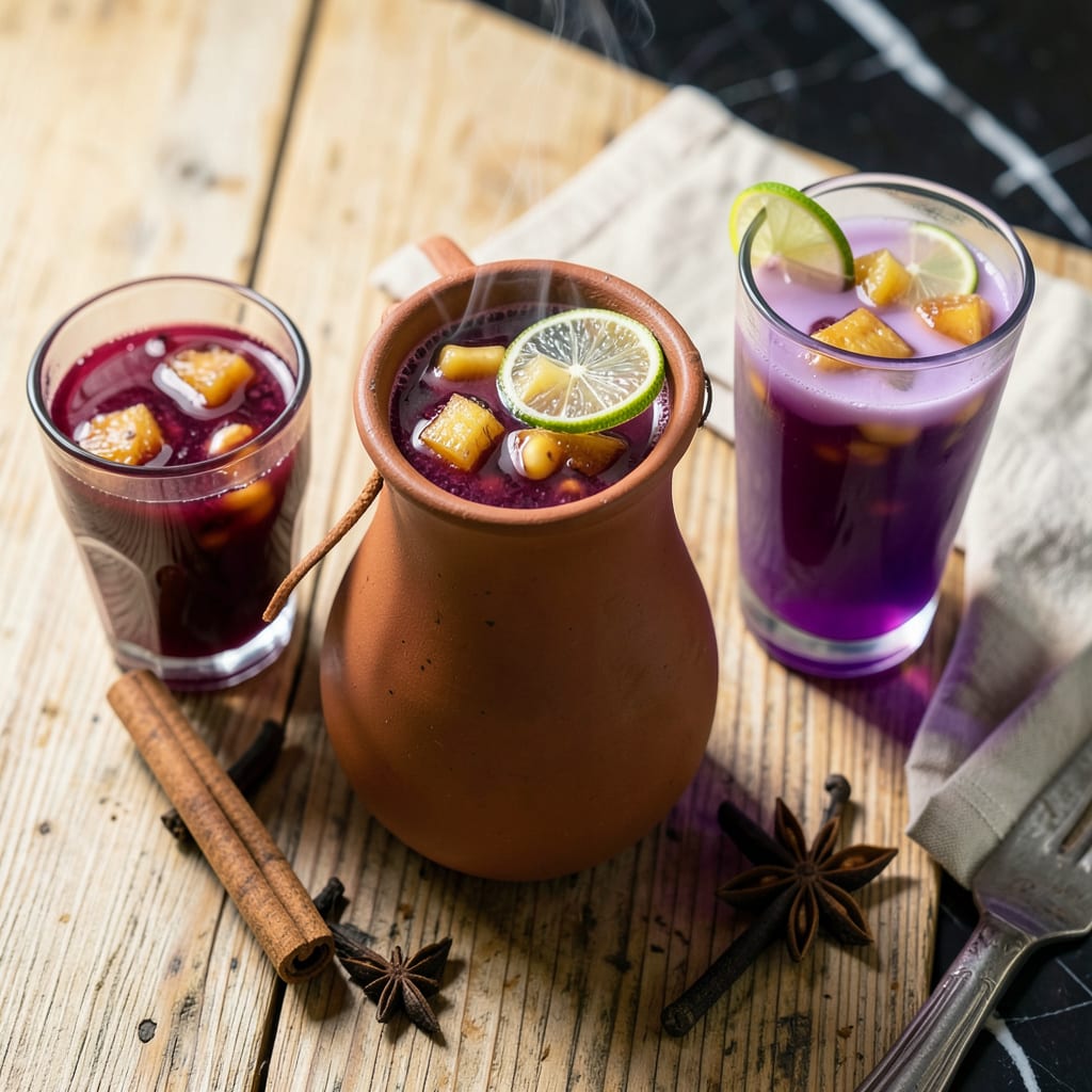 purple corn recipe example with annotations