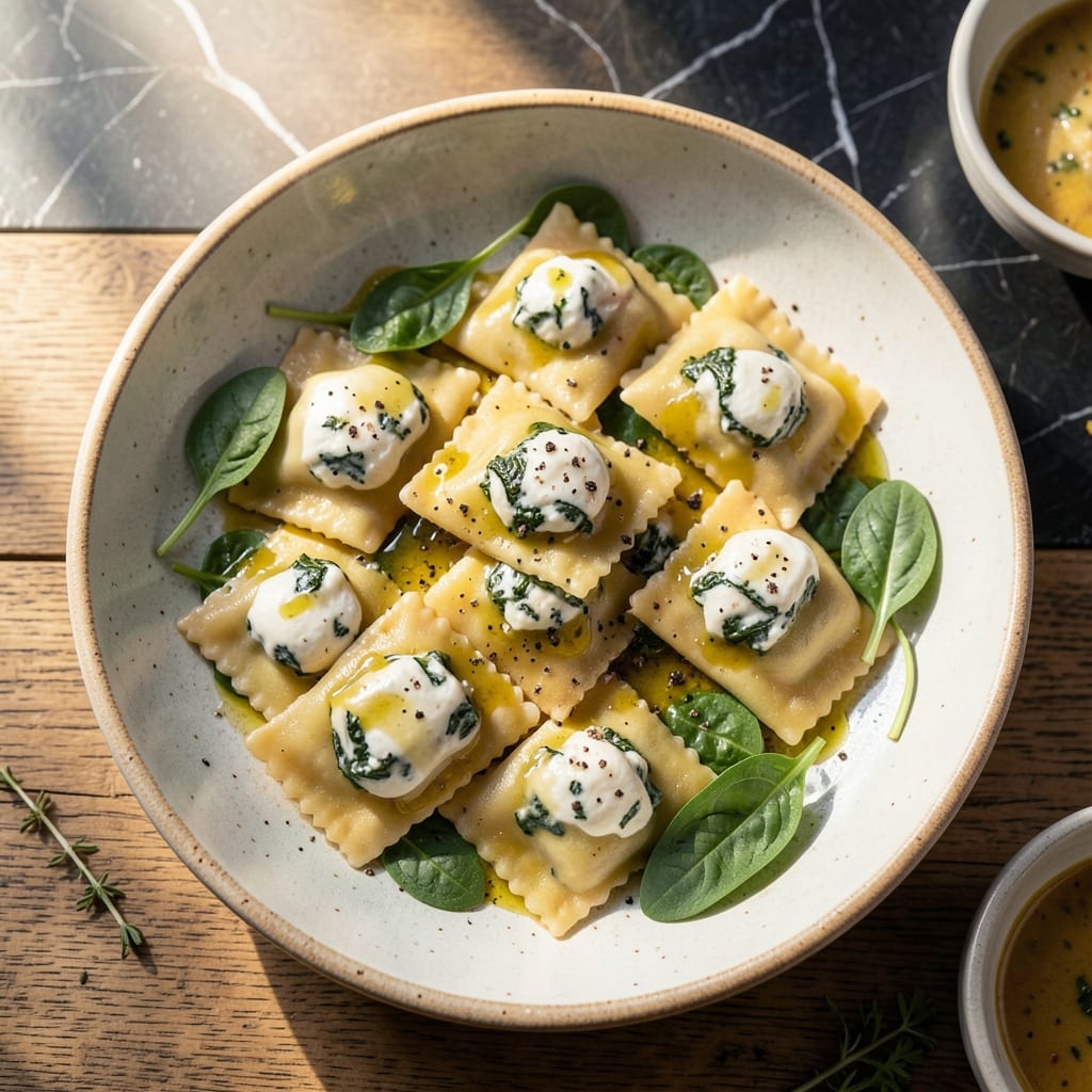 ravioli pasta recipe veg example with annotations