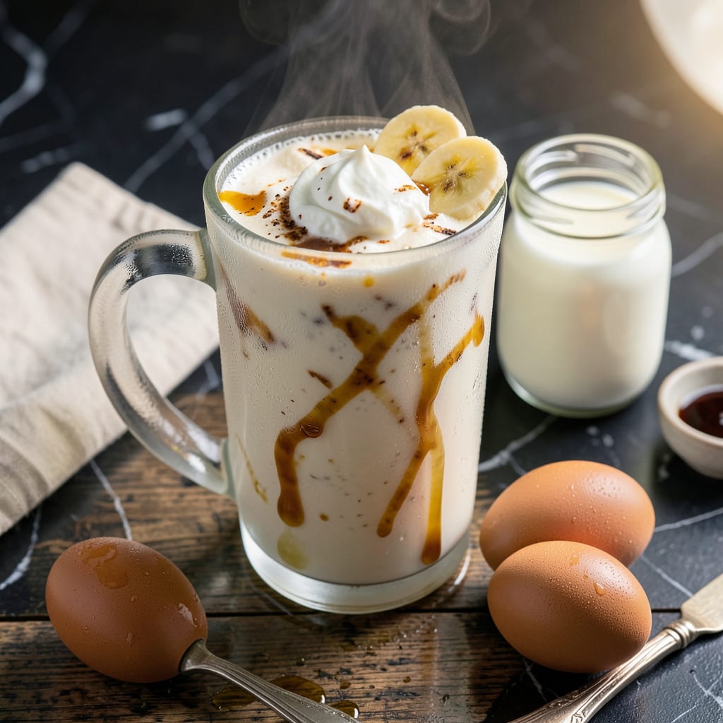 Complete raw egg protein shake recipe overview image