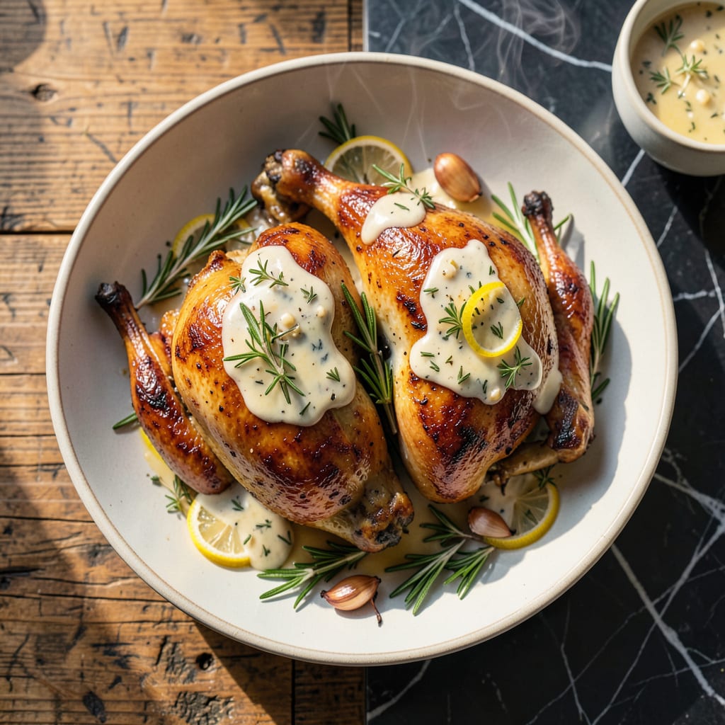Visual representation of Recipe for Cornish Game Hens: Herb Butter Roasted Elegance