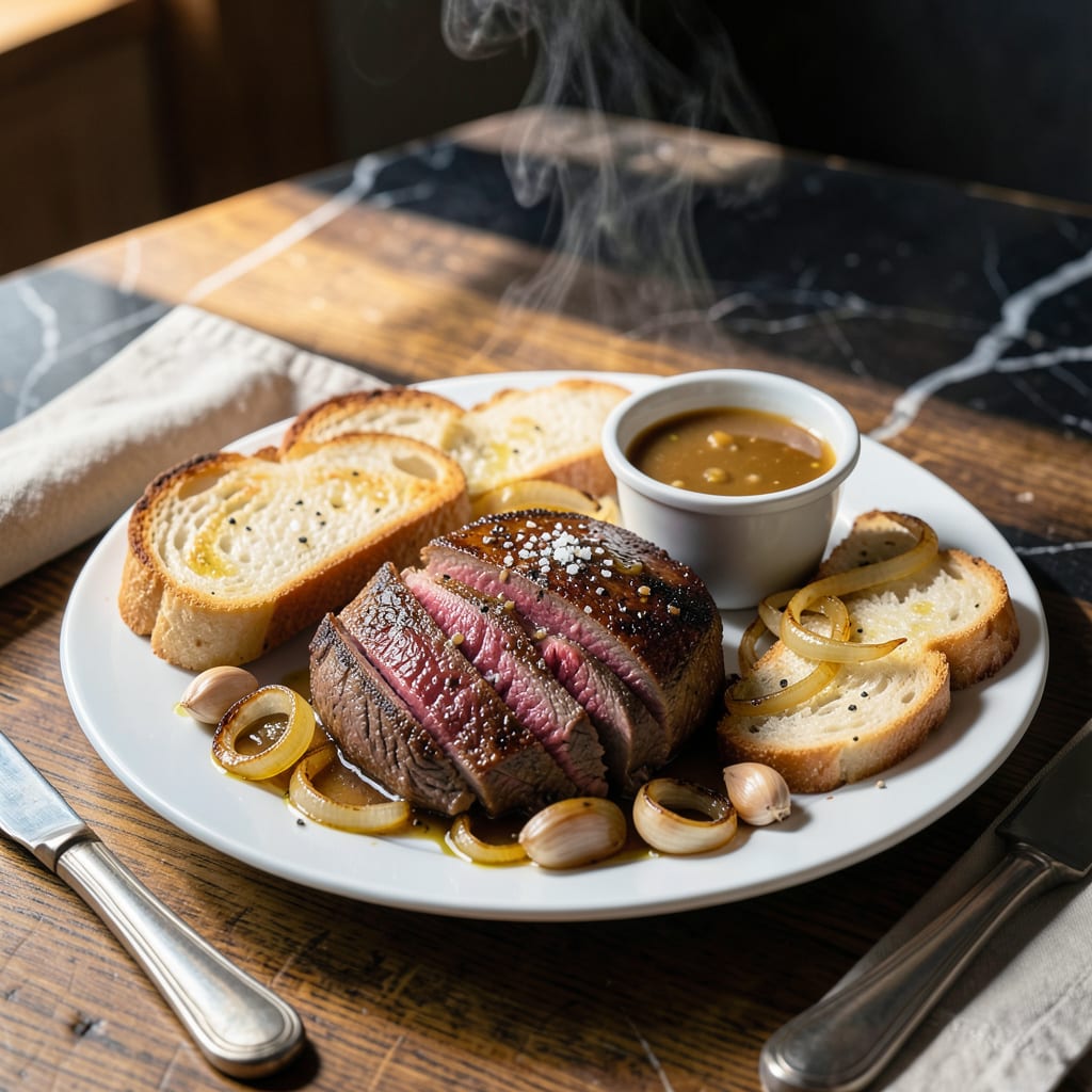 Roast Beef French Dip Recipe: Au Jus Soaked Sandwich Magic example with annotations