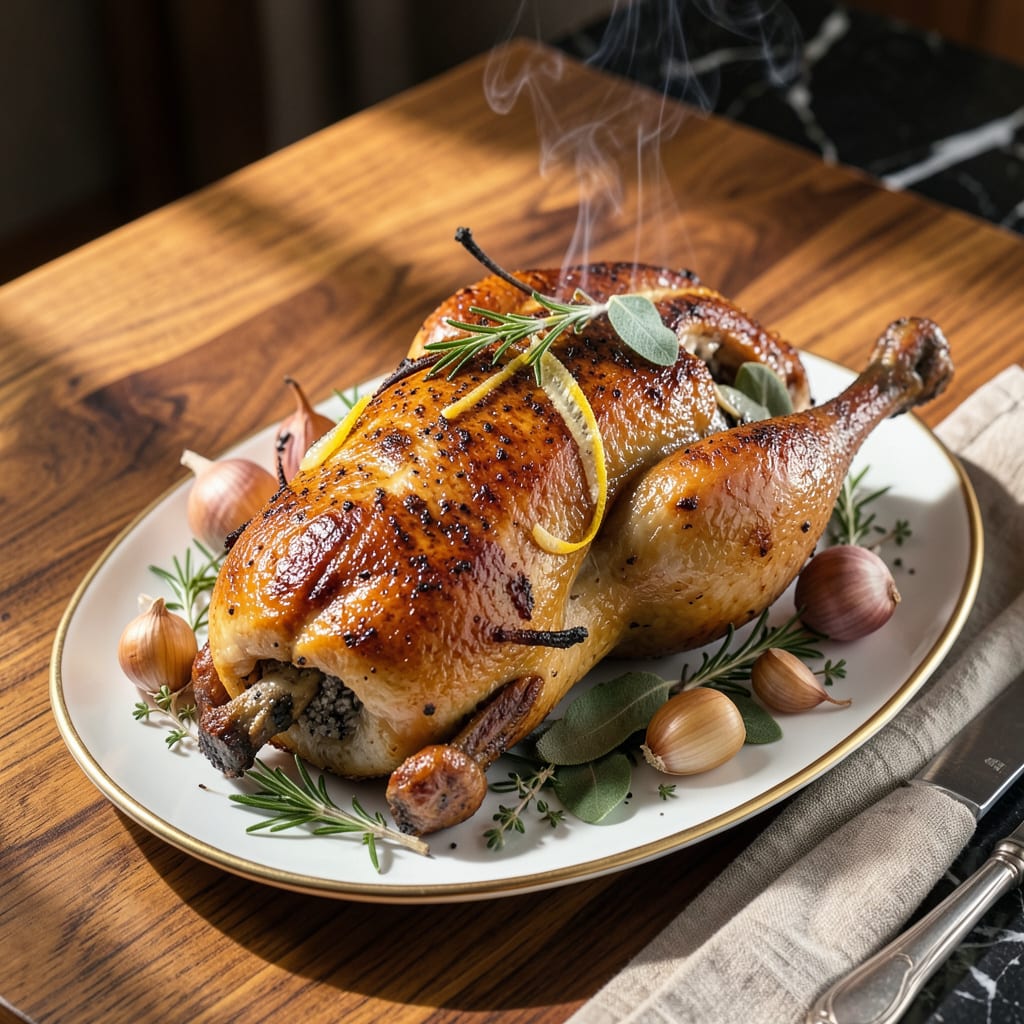 Roasted Capon Recipe: Juicy Meat With Golden Crisp Skin detailed visual guide