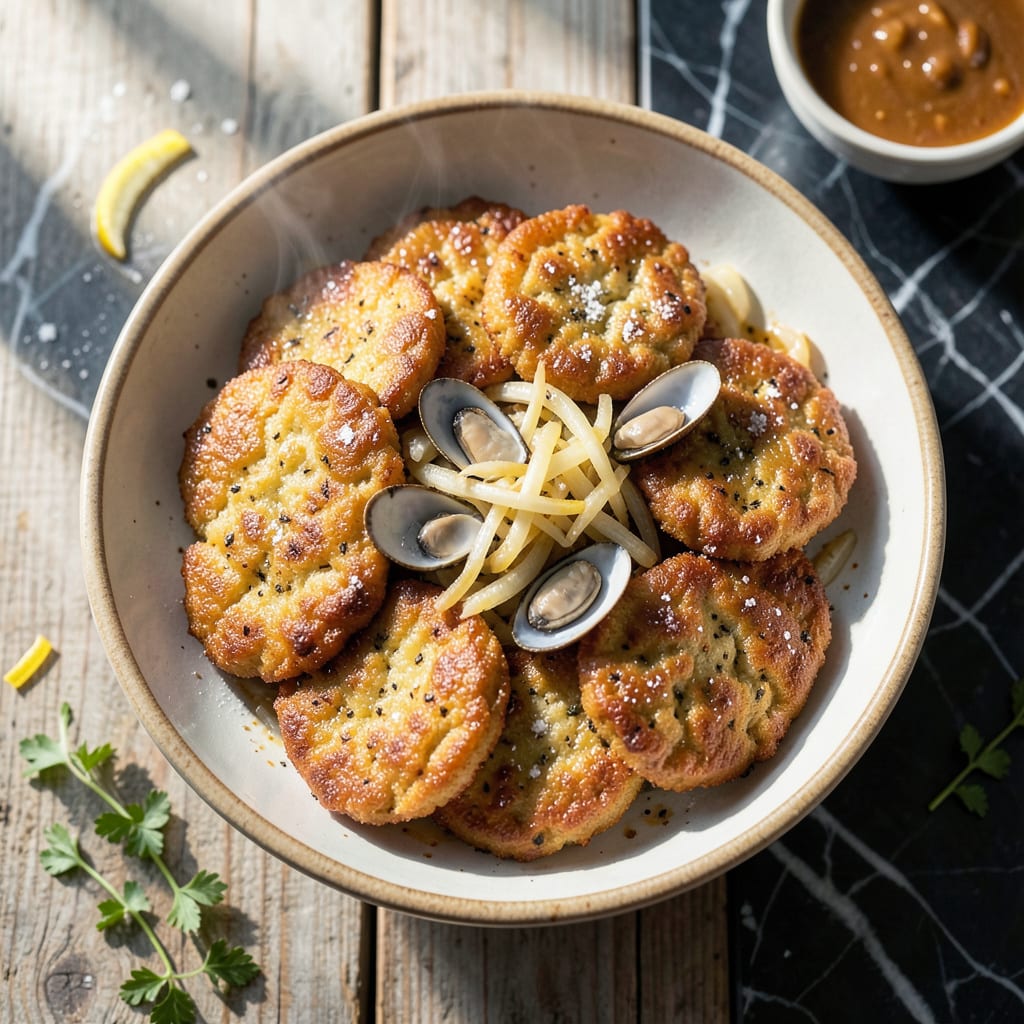 Visual representation of Rocky Point Clam Cake Recipe: Crispy New England Coastal Bites