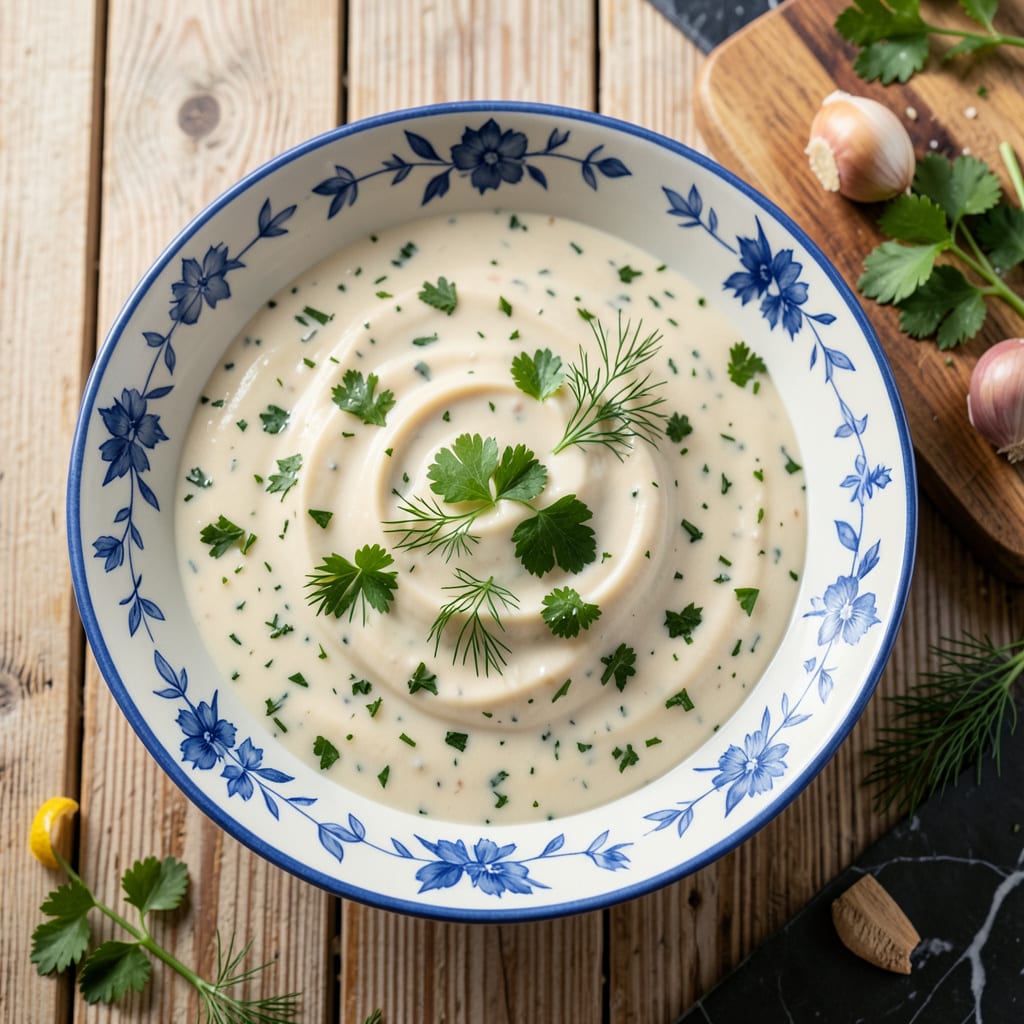 Round Table Ranch Recipe: Creamy Garlic Herb Dressing for Any Meal illustration with key details
