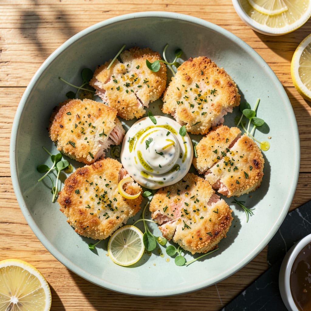 Salmon Cakes Recipe Ina Garten: Crispy Edges With Bright Lemon Zest example with annotations