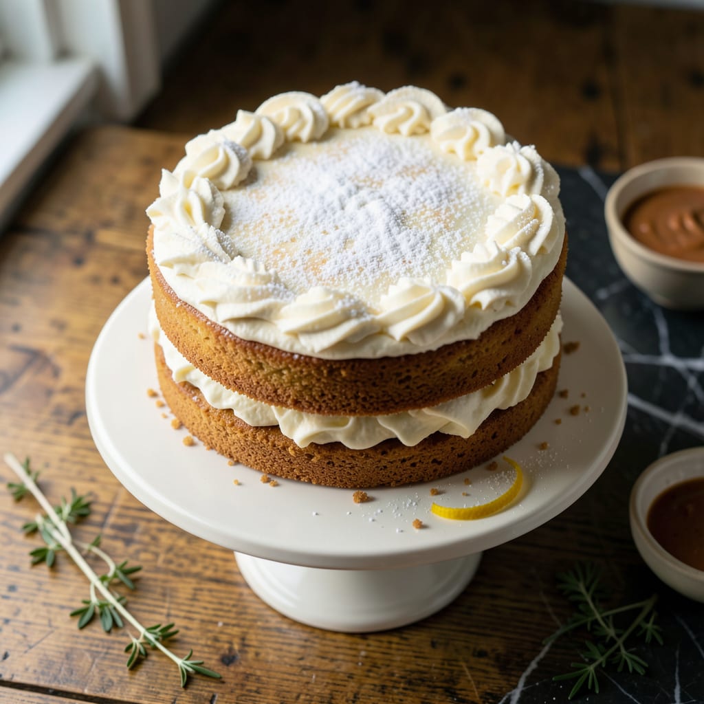 Sanders Colonial Buttercream Cake Recipe: Old Fashioned Layers of Nostalgia example with annotations