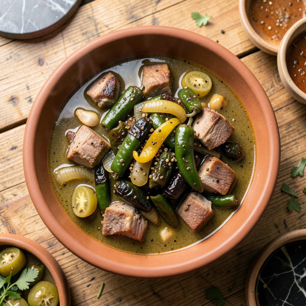 santiagos green chili recipe example with annotations