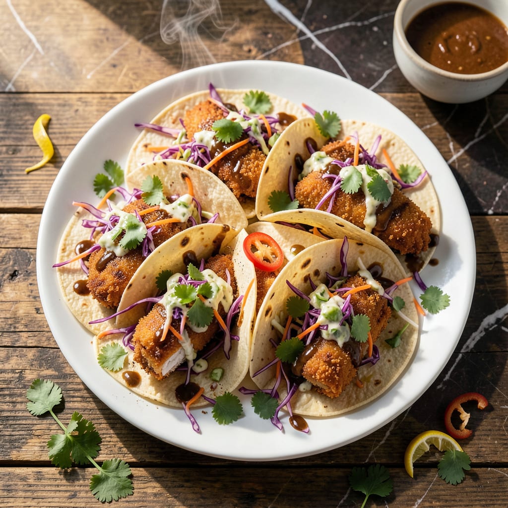 Visual representation of Sea Bass Tacos Recipe: Baja Style Citrus and Slaw Crunch