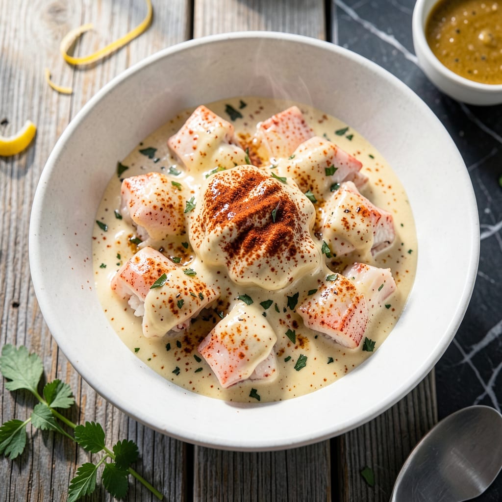 Seabreeze Devil Crab Recipe: Coastal Spice Kissed Lumps in a Buttery Shell illustration with key details
