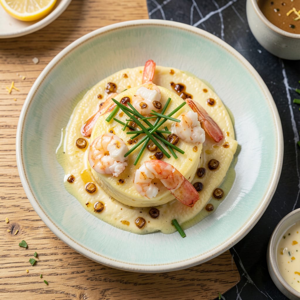 Seafood Omelette Recipe: Fluffy Eggs With Briny, Buttery Luxury illustration with key details