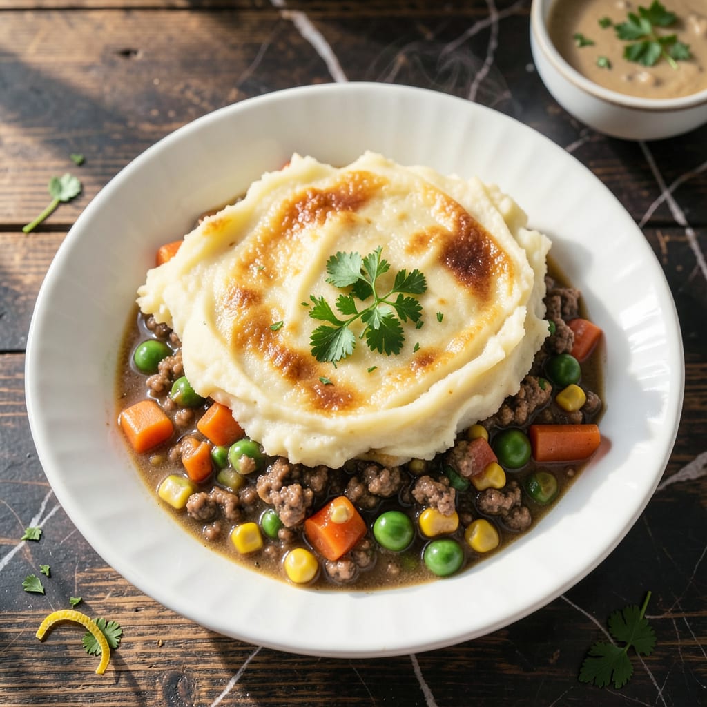Visual representation of Shepherd's Pie Recipe With Cream of Mushroom Soup: Savory Layers of Comfort