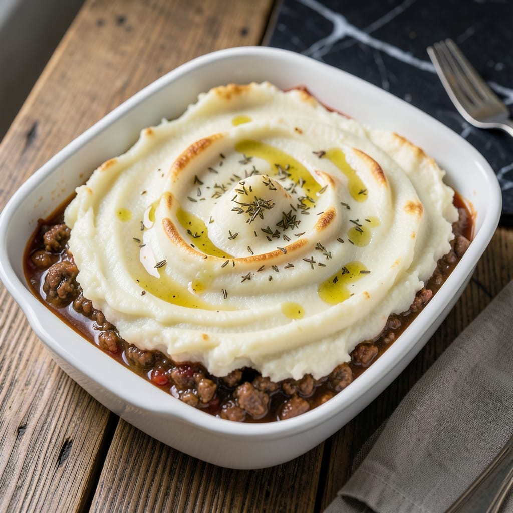 Complete shepherds pie recipe without vegetables overview image