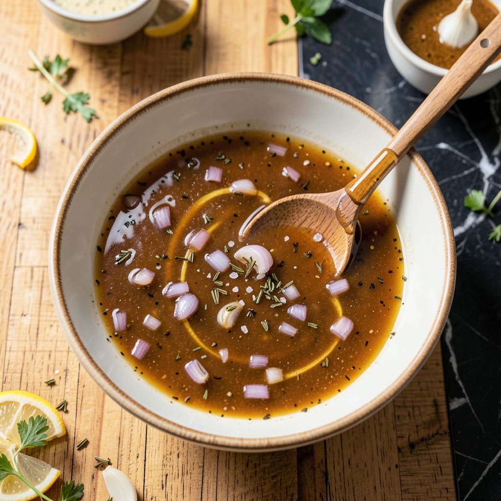 Sherry Shallot Dressing McAlister's Recipe: Tangy Sweet Restaurant Signature example with annotations