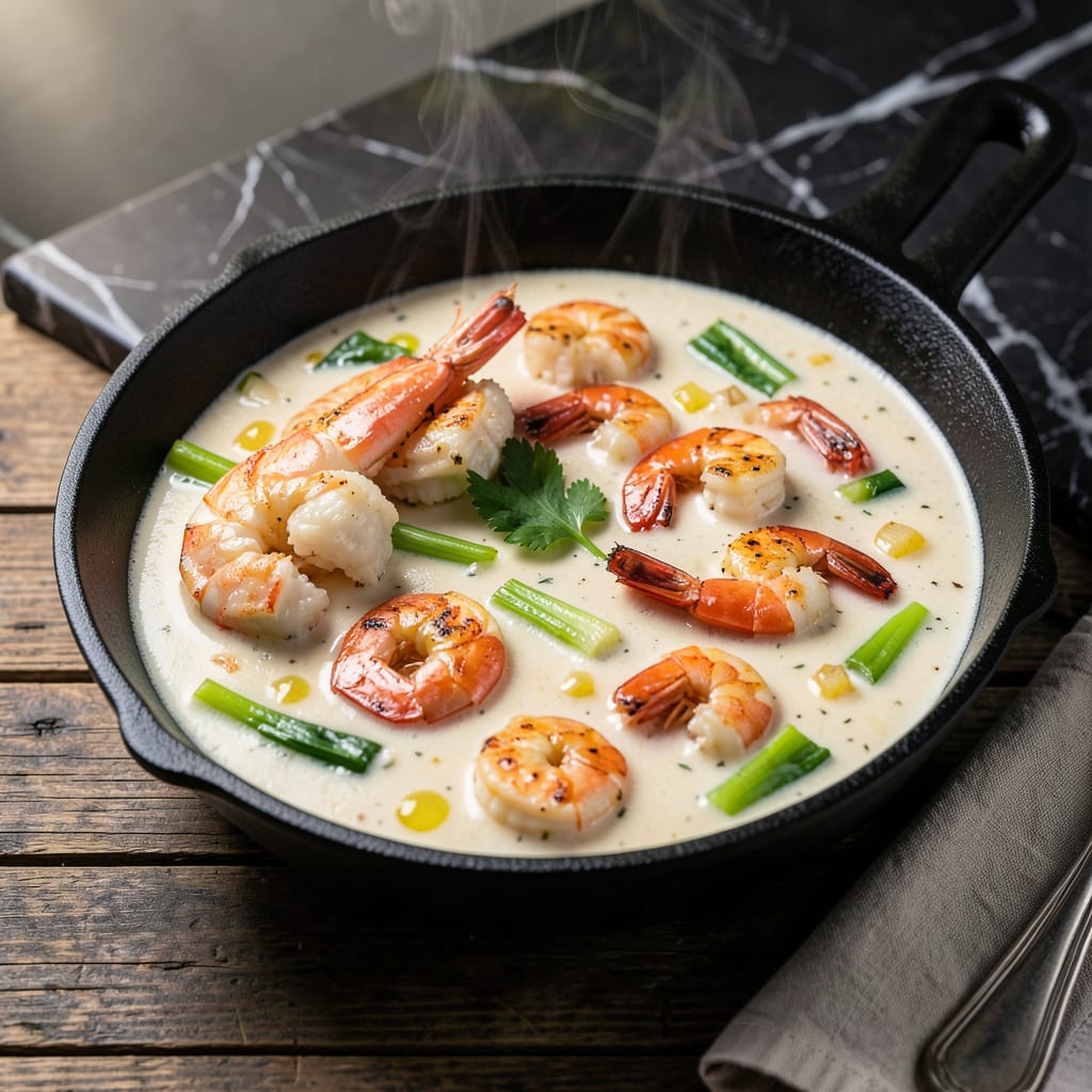 Complete shrimp and lobster chowder longhorn recipe overview image