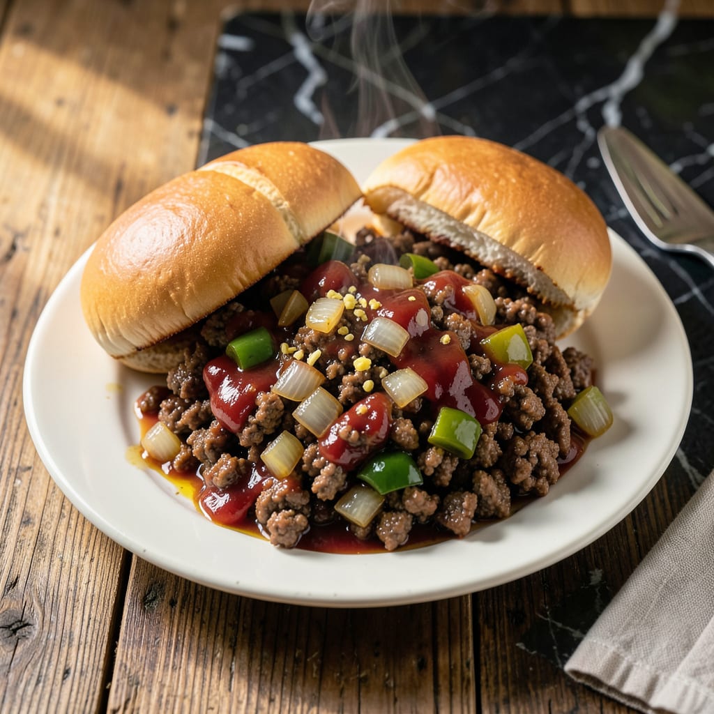 Comprehensive simple recipe for sloppy joes visual reference