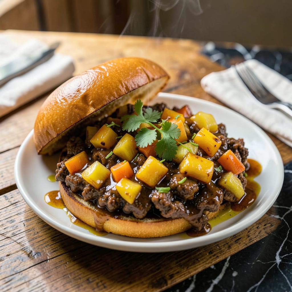 Sloppy Joes Key West Recipe: Tropical Twist on a Classic Sandwich example with annotations