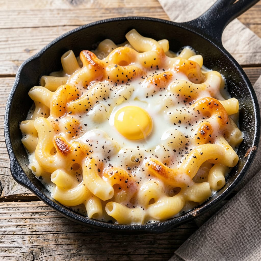 Southern Mac and Cheese Without Eggs: Ultra Creamy Bake With Sharp Cheddar Bite illustration with key details