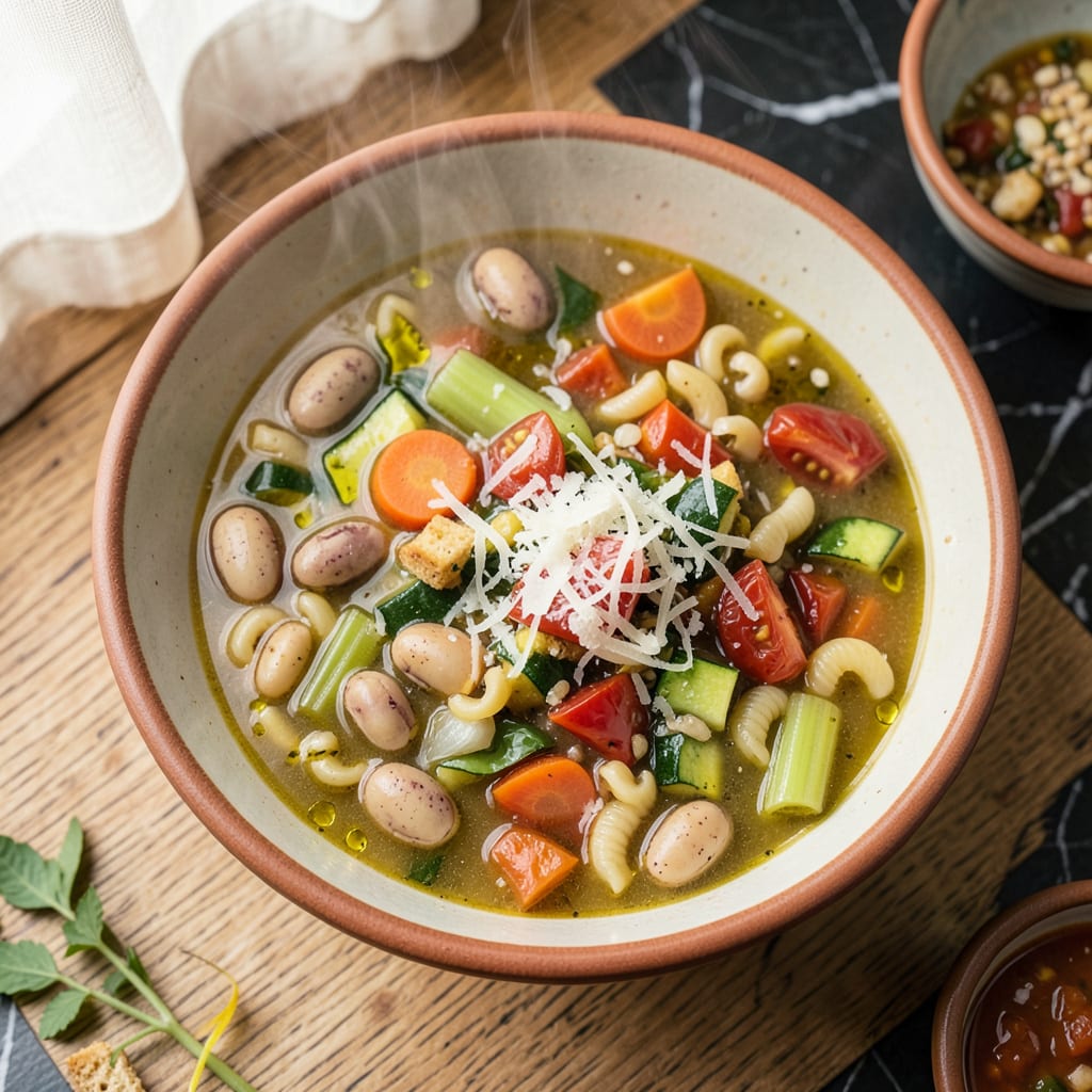 Spaghetti Factory Minestrone Soup Recipe: Hearty Vegetable Medley With Italian Herb Depth detailed visual guide