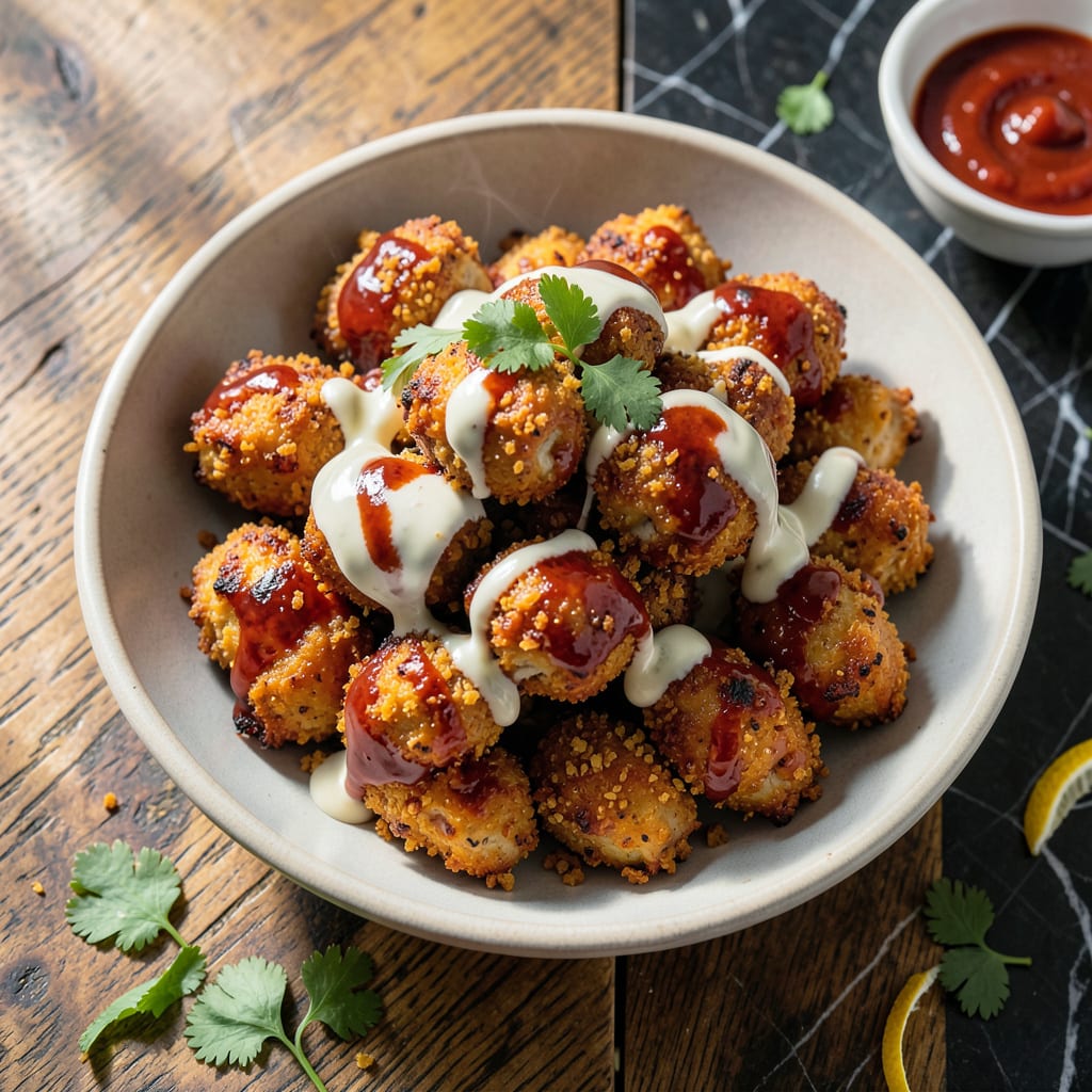 Visual representation of Spicy Chicken Bites Longhorn Recipe: Crispy Kick With Ranch Dip