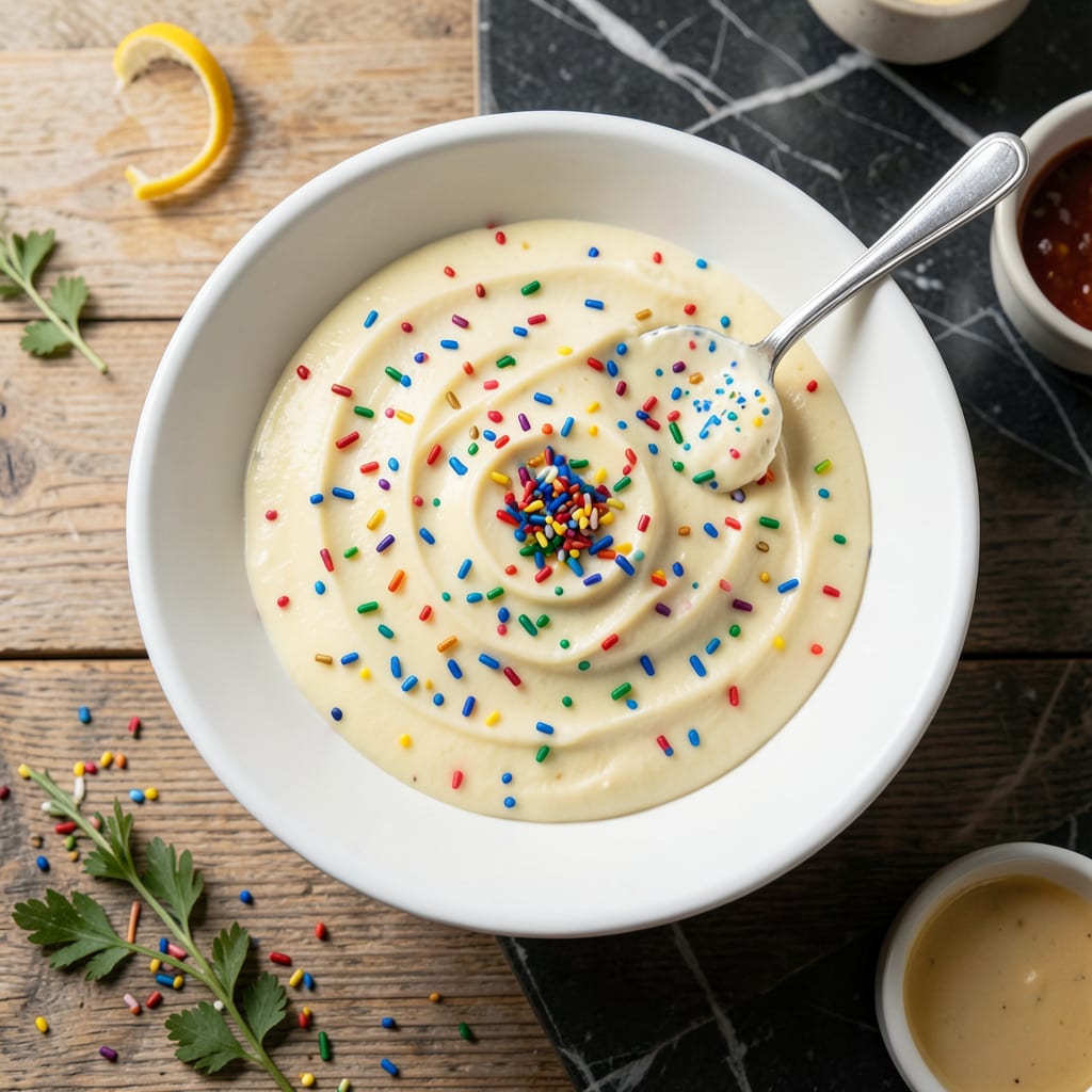 Visual representation of Sprinkles Buttercream Frosting Recipe: Pipeable Sweetness for Cakes and Cupcakes