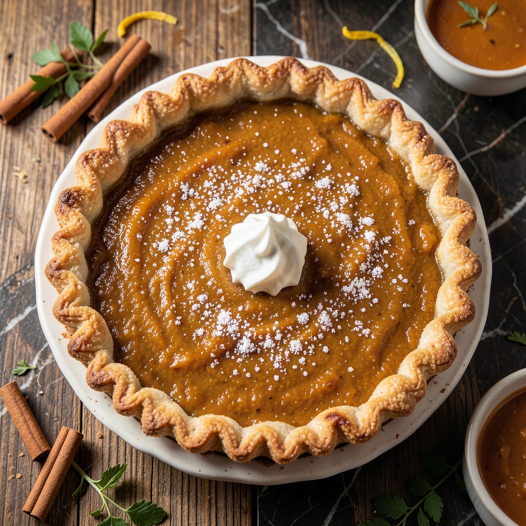 Comprehensive Stokely Pumpkin Pie Recipe: Spiced Custard in a Flaky Crust visual reference