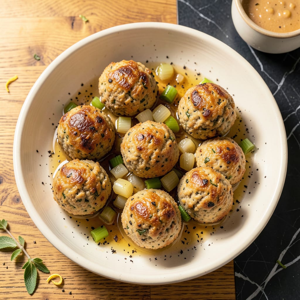 Complete stove top stuffing balls recipe overview image