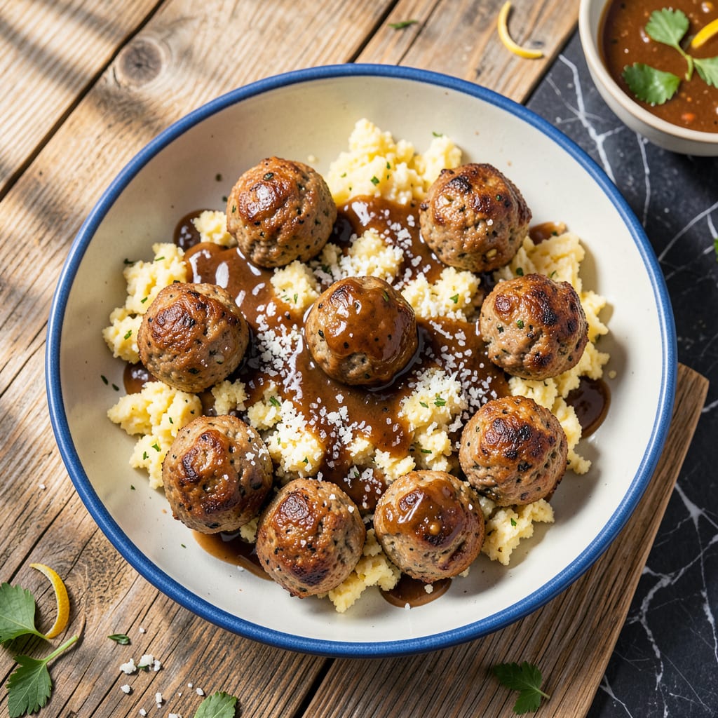 Stove Top Stuffing Meatballs Recipe: Savory Herb Infused Bites in 30 Minutes example with annotations