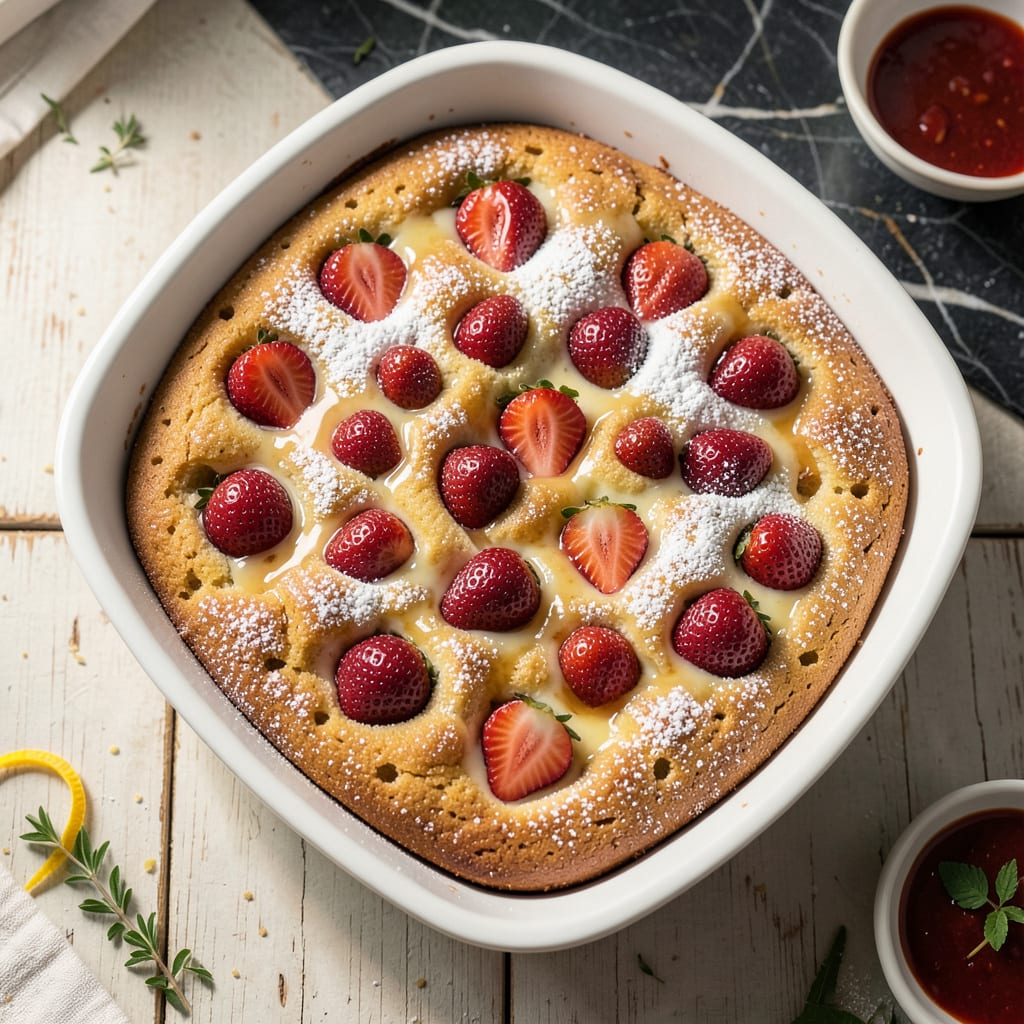 Strawberry Poke Cake Recipe with Sweetened Condensed Milk: Moist Layers with Strawberry Infusion illustration with key details