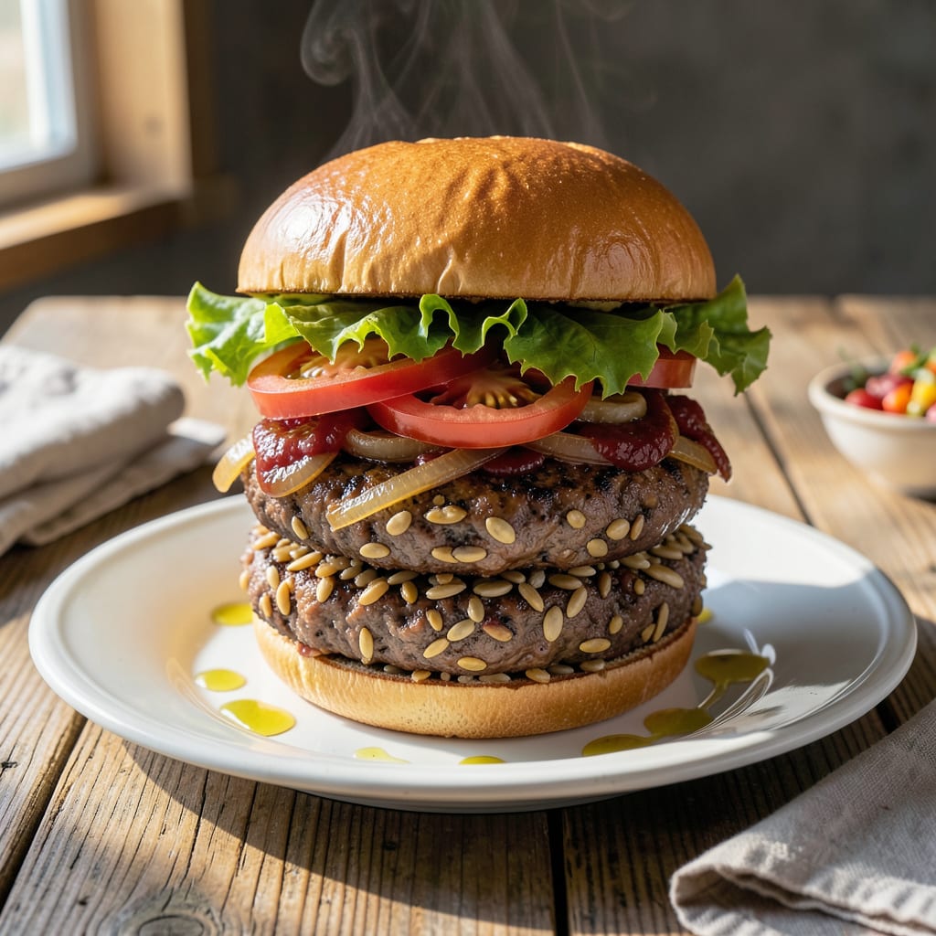 Sunflower Drive In Nut Burger Recipe: Vintage Diner Flavor at Home illustration with key details
