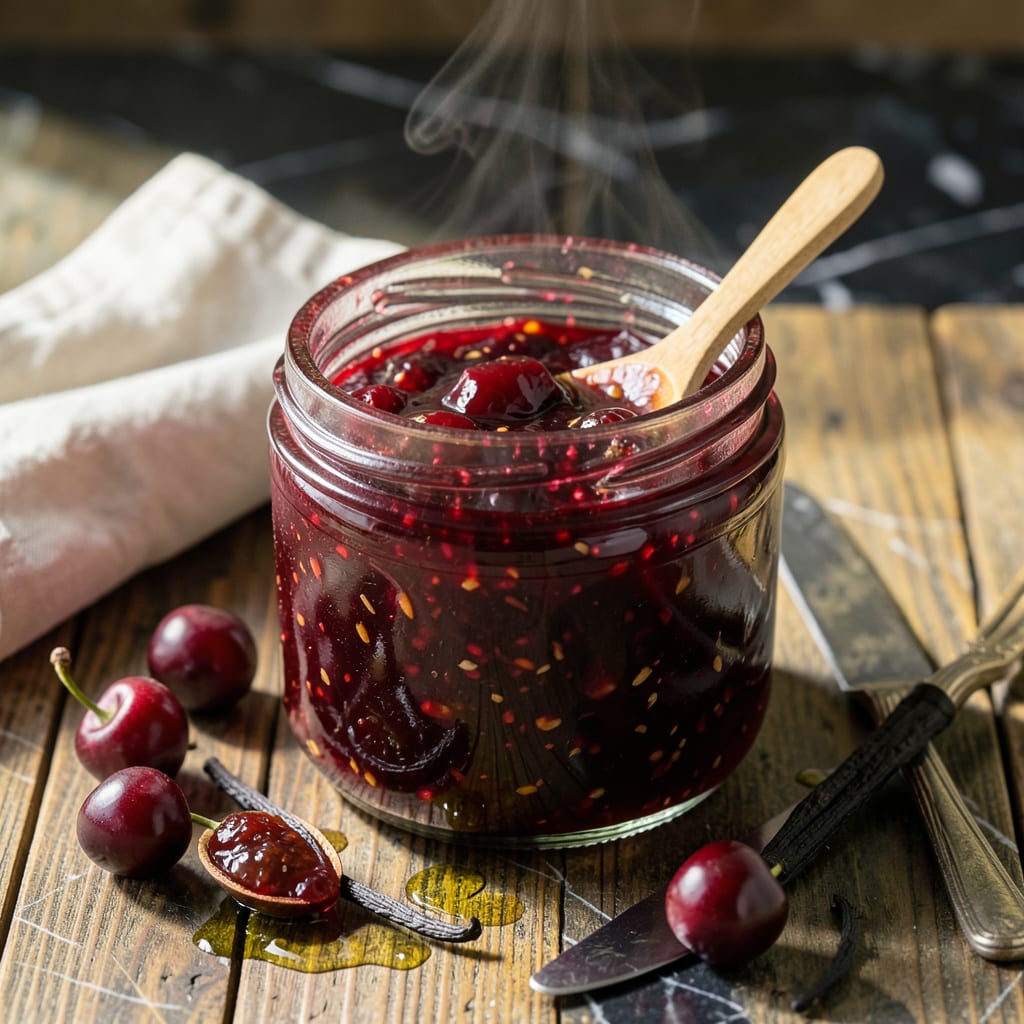 Sweet Cherry Jam Recipe Sure Jell: Small Batch Spread With Vanilla Notes detailed visual guide
