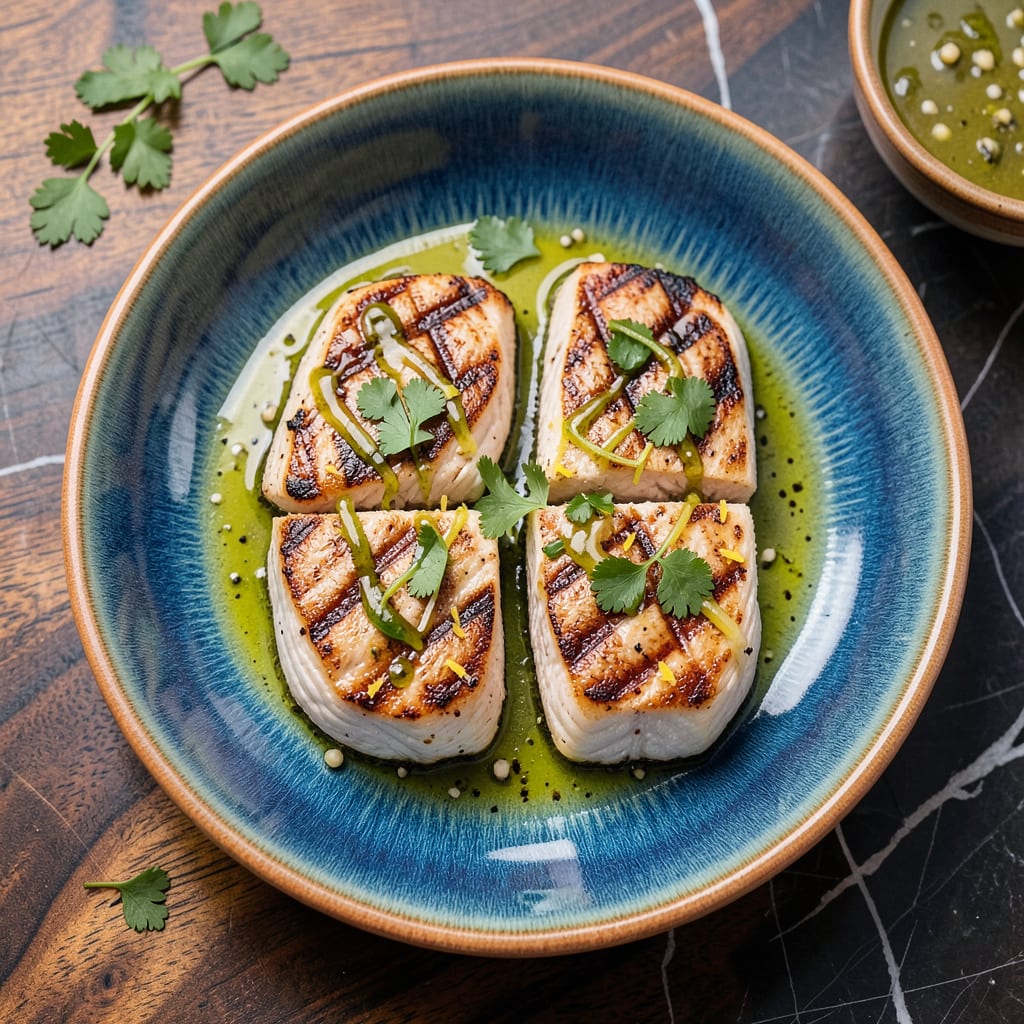 Visual representation of Swordfish Steak Recipe: Seared to Buttery Perfection with Lemon Herb Crust