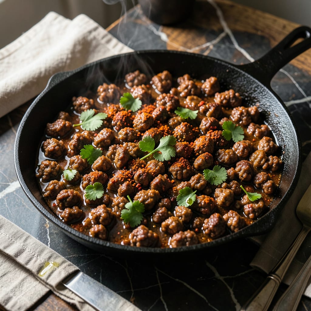 Taco John's Meat Recipe: Spiced Ground Beef for Taco Night detailed visual guide