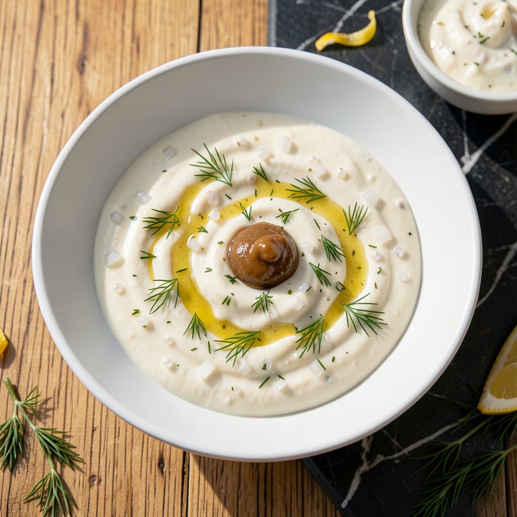 Comprehensive tartar sauce recipe without pickles visual reference