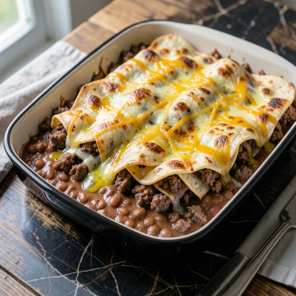 Taste of Home Burrito Bake Recipe: Cheesy Layers of Tex Mex Flavor detailed visual guide
