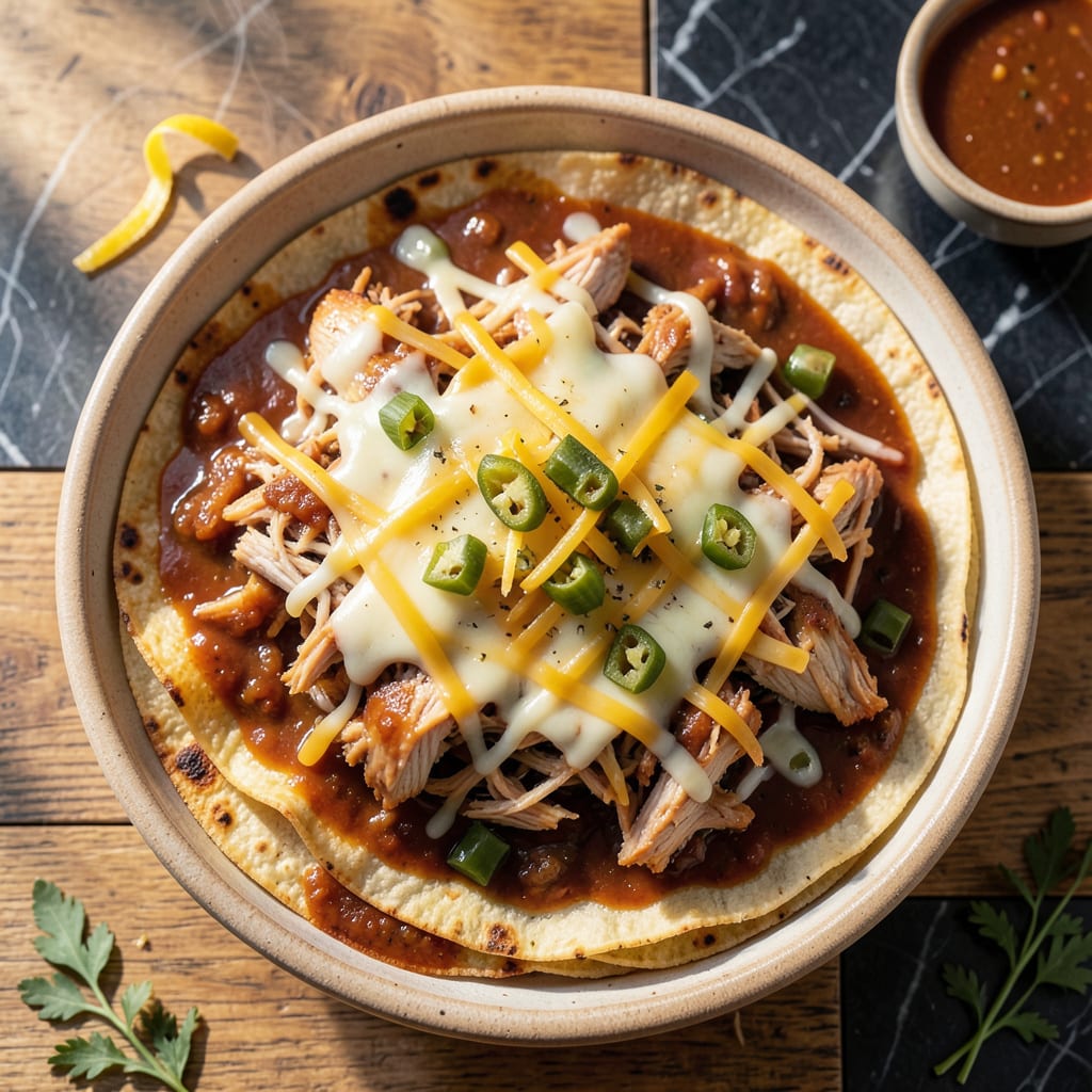 Visual representation of Taste Of Home Chicken Enchilada Recipe: Cheesy Layered Tex Mex Delight