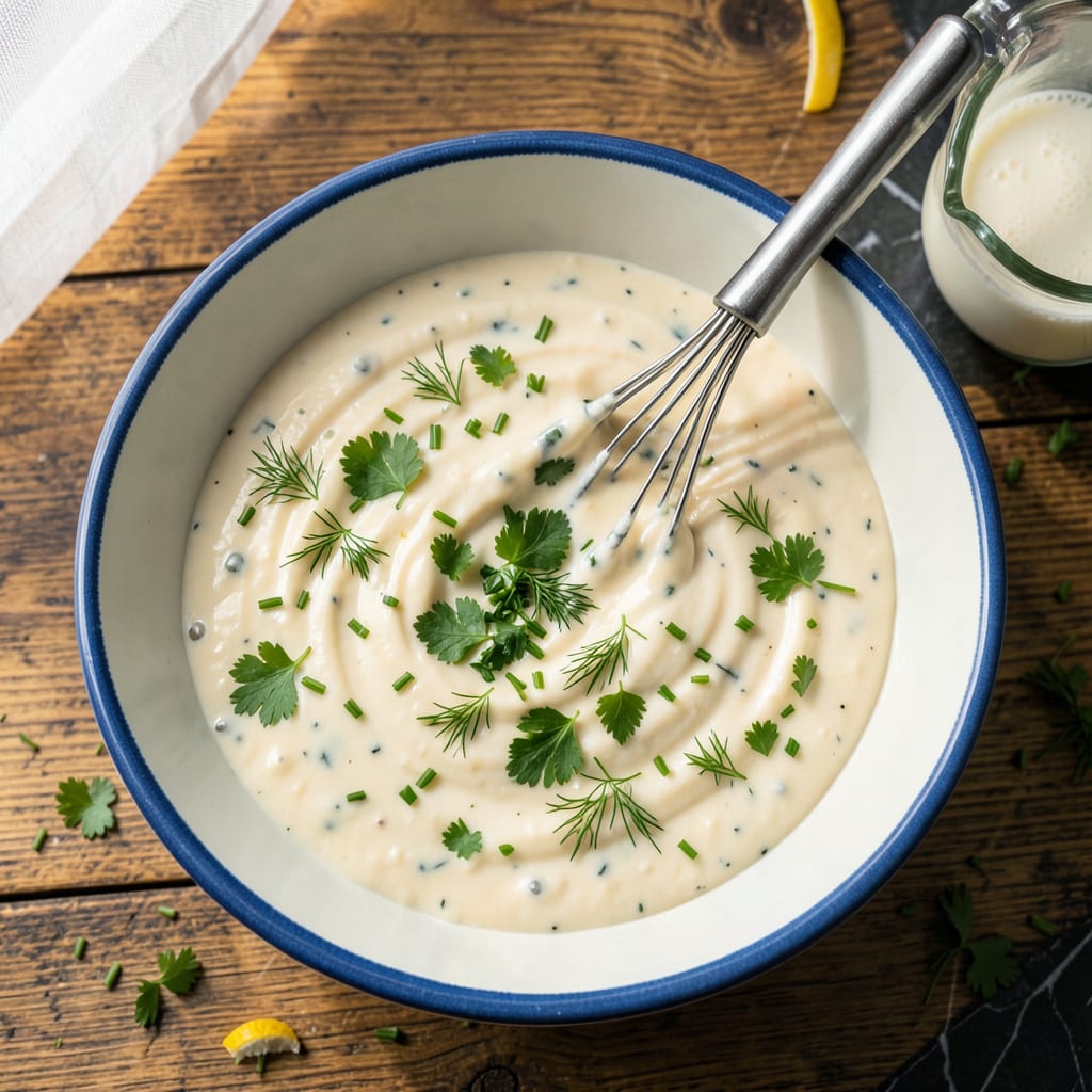 Texas Cattle Company Salad Dressing Recipe: Tangy Ranch Style Creaminess illustration with key details